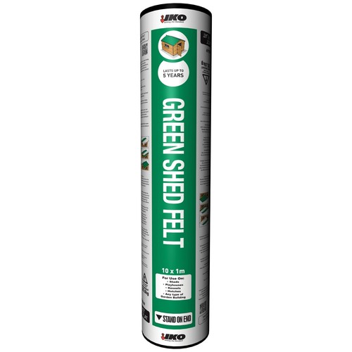 Green shed roofing felt 10m - green, x