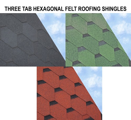 Hexagonal felt shingles - shingles, |
