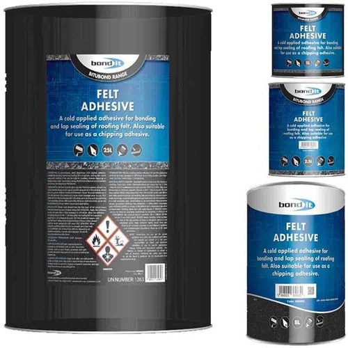Bond black felt adhesive - black,